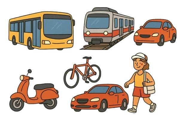 vocabulario de los medios de transporte